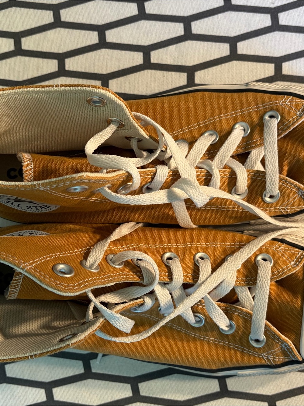 Converse High Top Canvas Sneakers in Mustard Yellow size 11 women’s 9 men’s